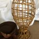 Head to rattan hat, milliner's marotte
