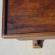 Bolster or end table with drawer, patina