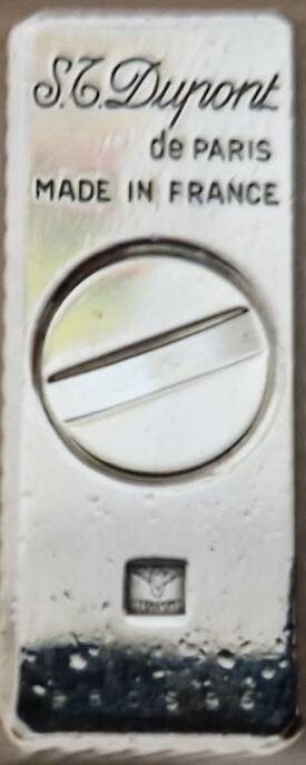 Vintage lighter S.T. Dupont Paris – Guilloché silver – 1980s/1990s