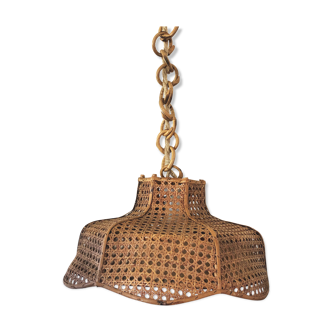 Rattan hanging lamp 1970