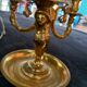 Exceptional empire style boiler lamp, swan, lucien gau - in excellent condition