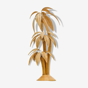 XL “coconut/palm tree” floor lamp in rattan
