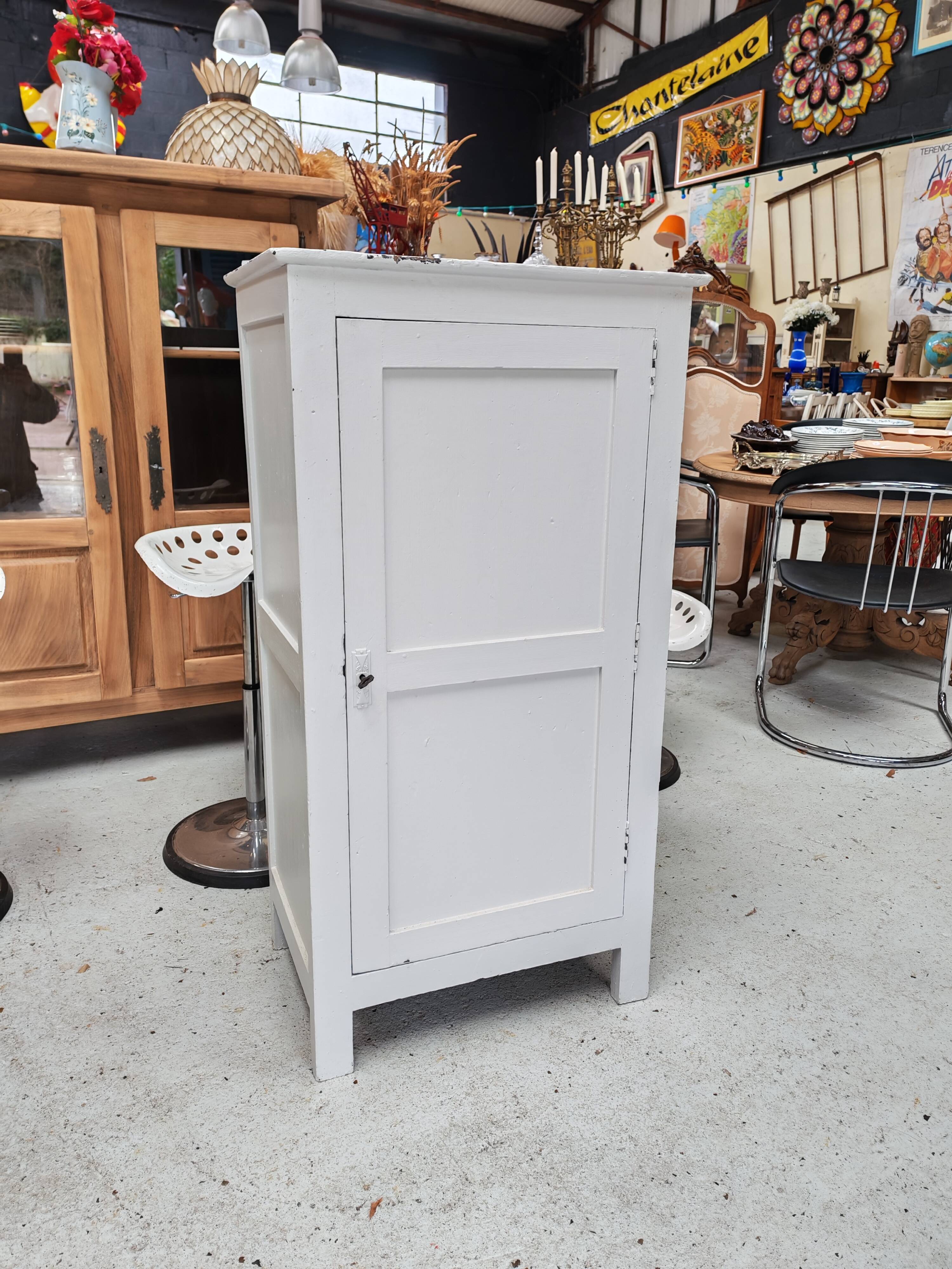 Title: Small Two-Tone Work Cabinet – 1950s