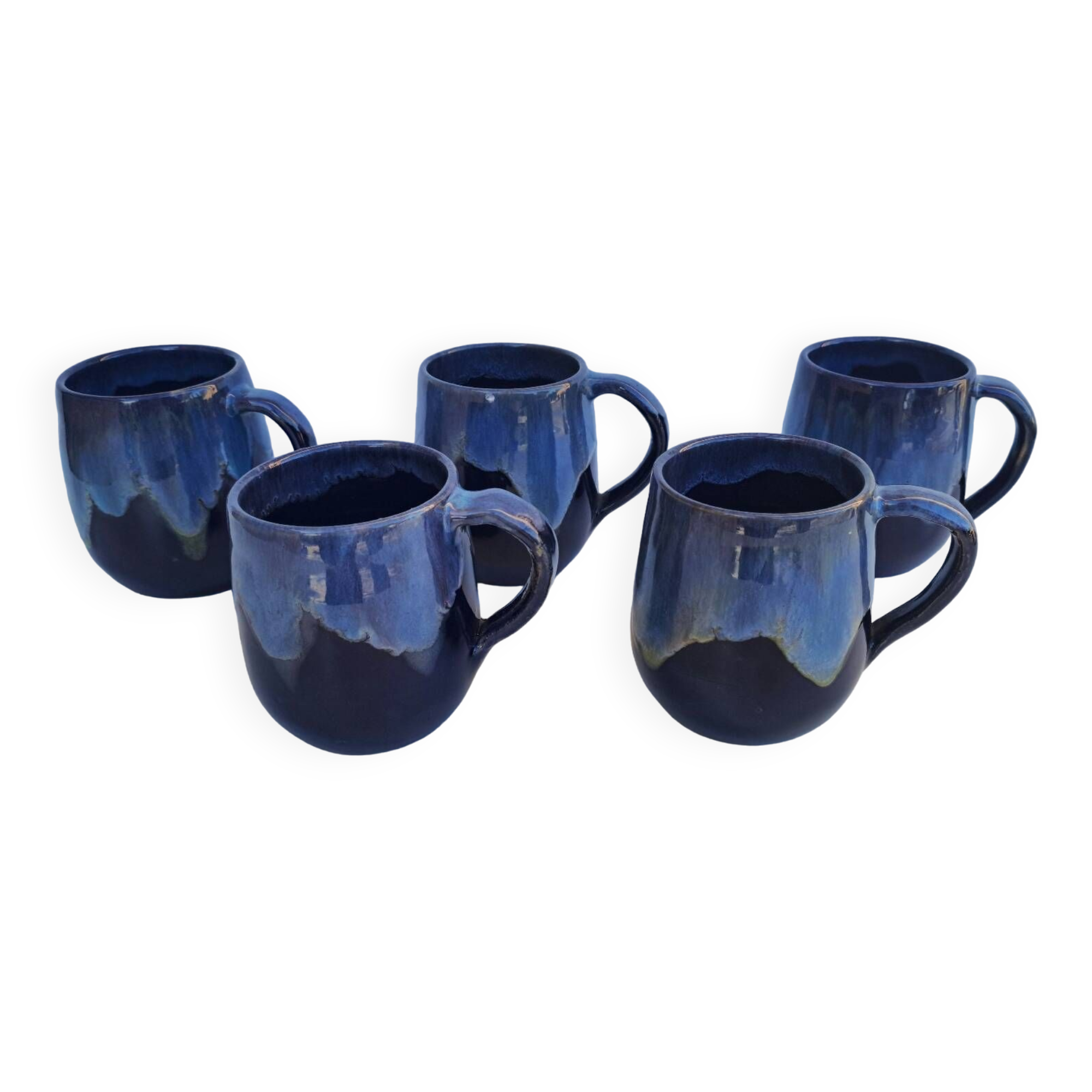 5 CAB Bordeaux ceramic cups