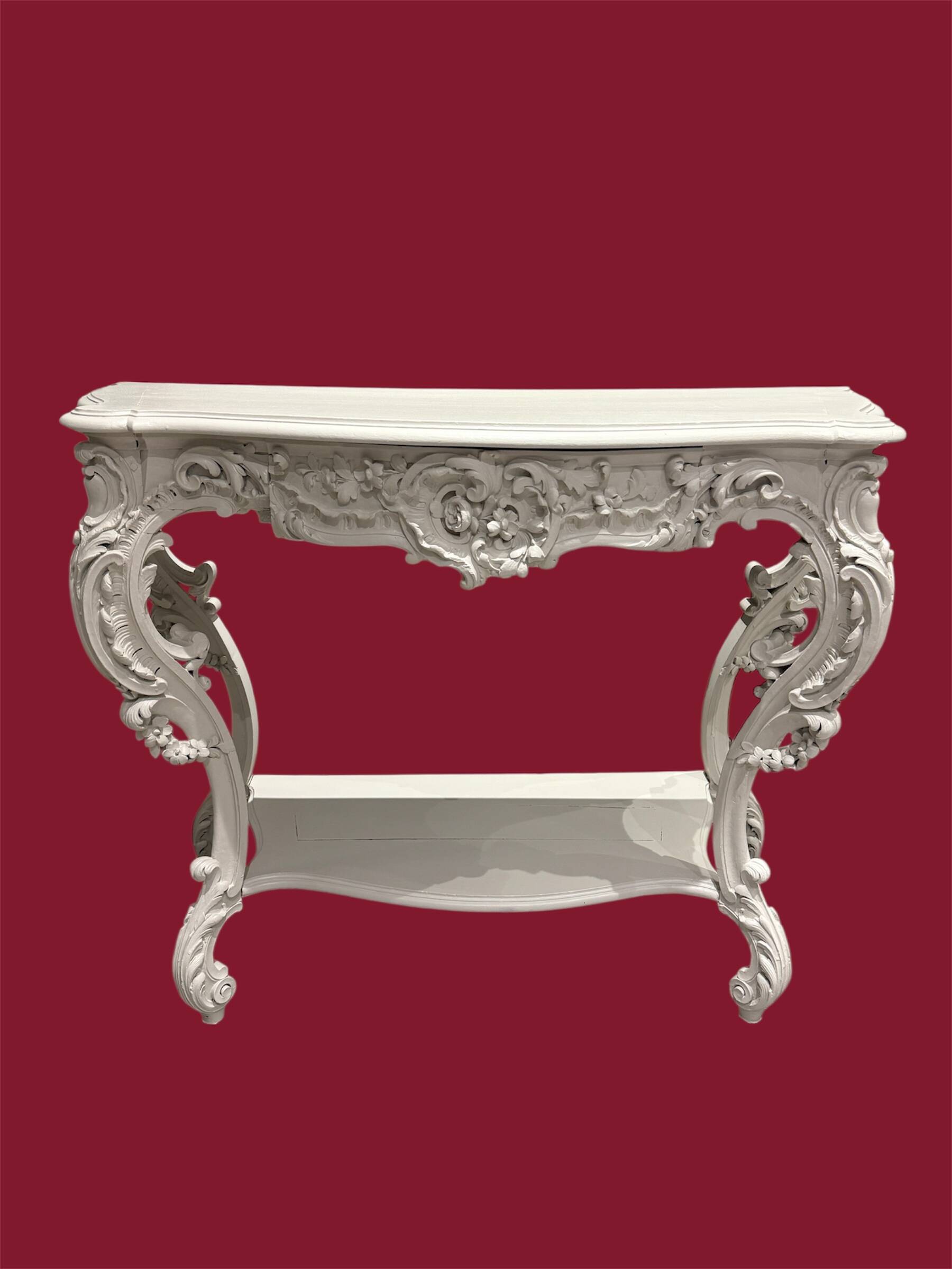 Louis XV style console table in patinated wood, 19th century