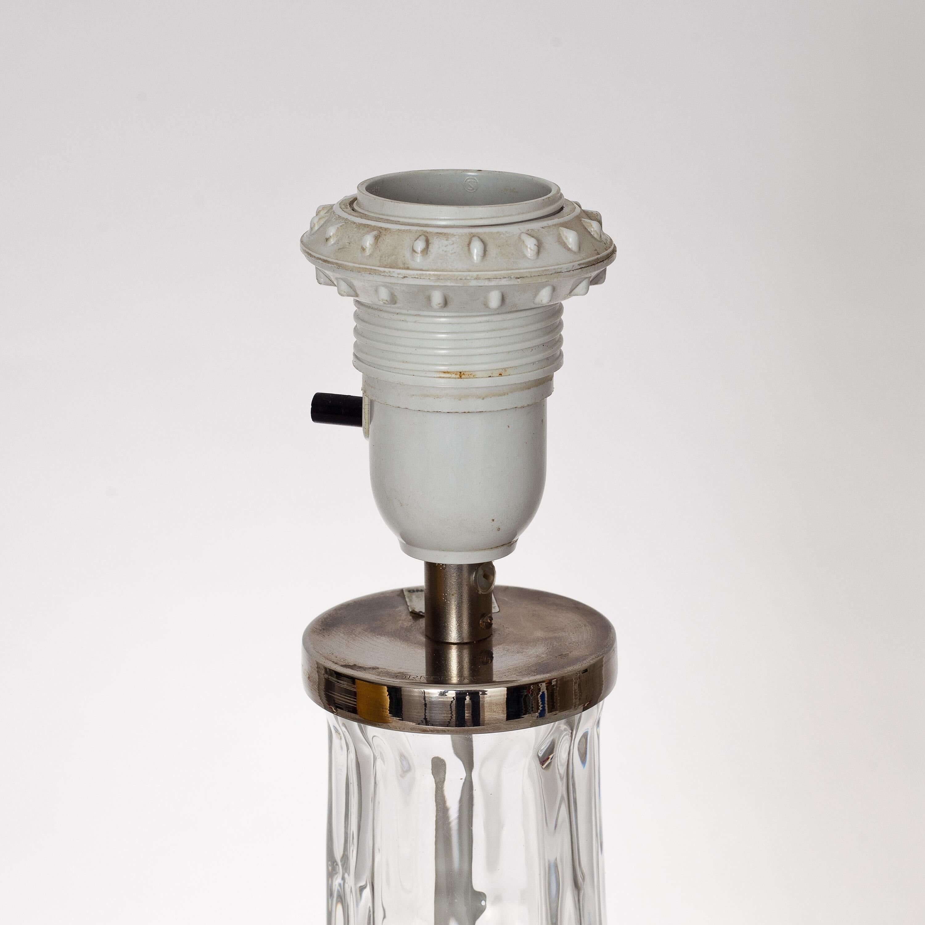 Carl Fagerlund for Orrefors, desk lamp in glass model "RD"