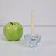 Vintage Isblomst Glass Candlestick by Sidse Werner for Holmegaard, 1970s