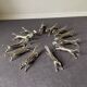 Vintage silver metal horse knife holder