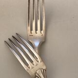 Silver metal art deco cutlery set J.Perrin
