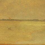 Painting depicting a maritime landscape