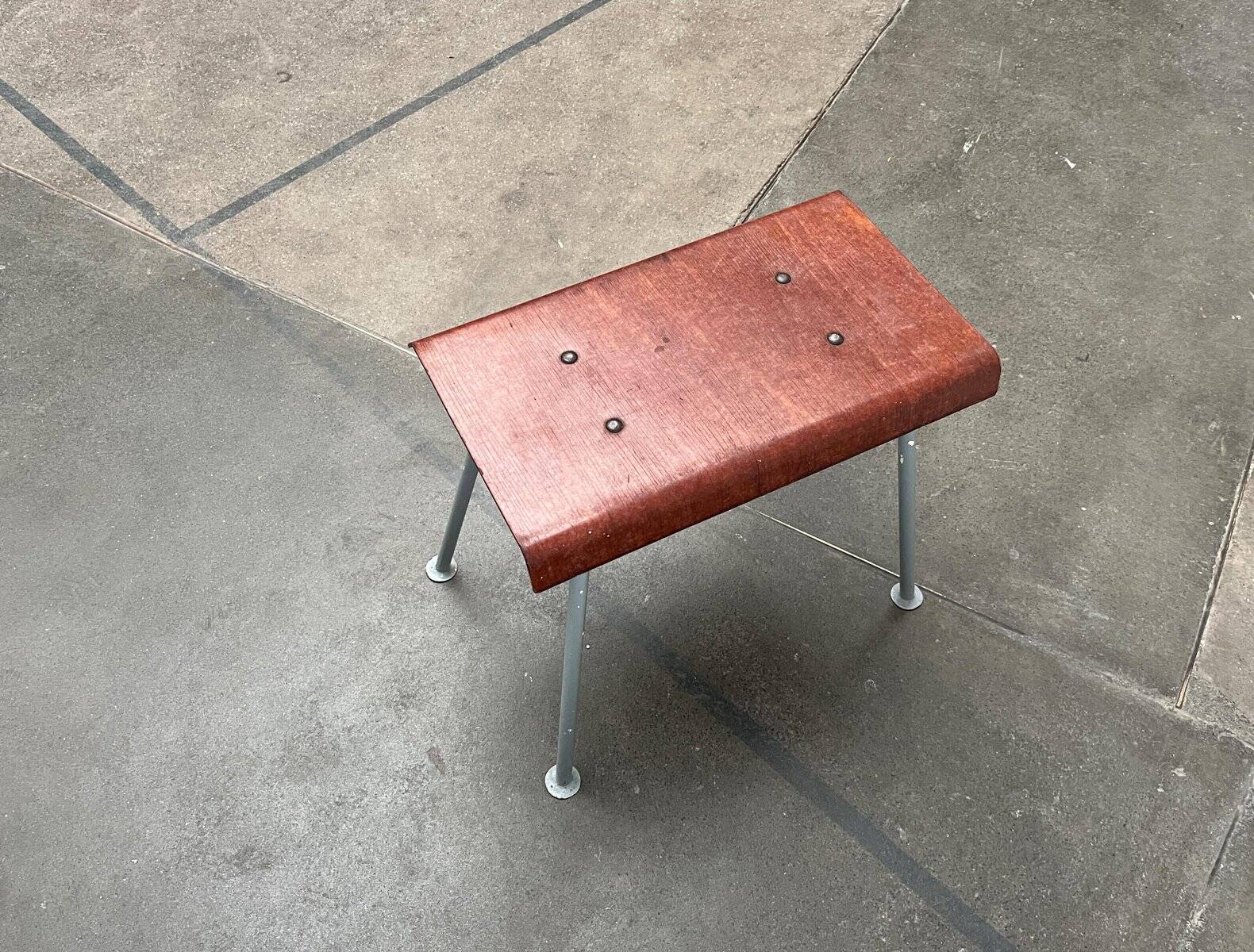 Minimalist stool in Pagwood mid-century, 1960s