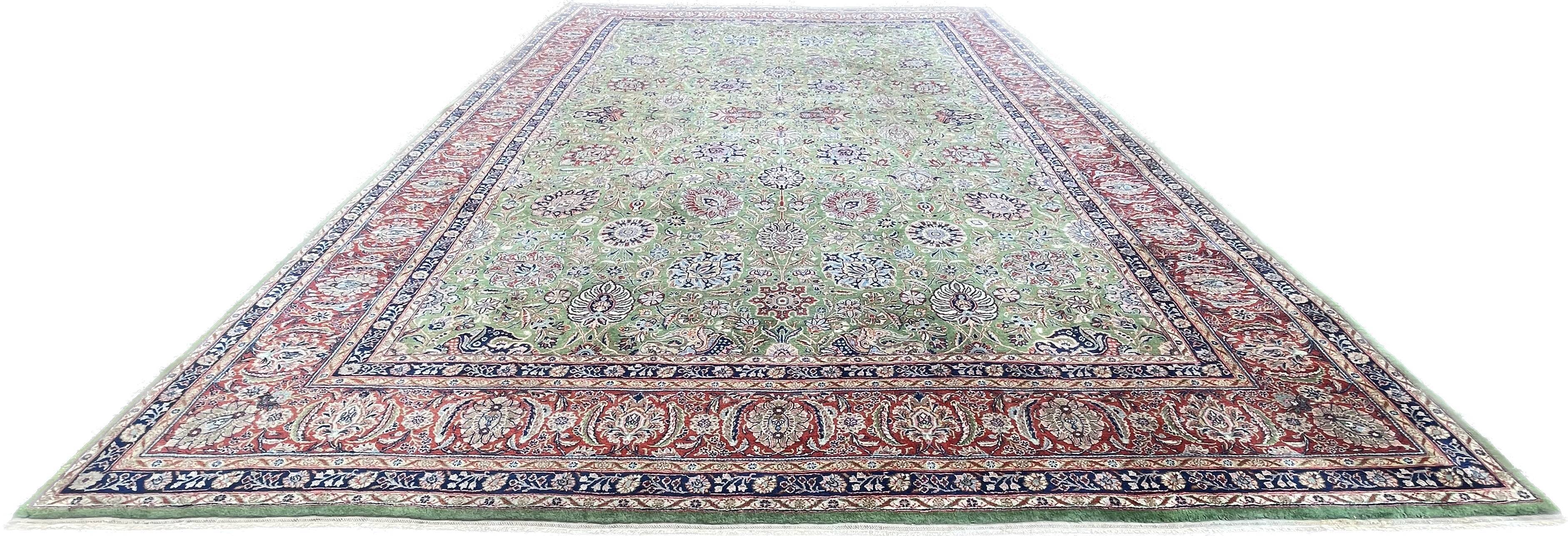 Carpet XXL Tabriz Shah Abbas Emerald Green
