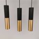 3 cylinder-shaped pendant lights from Creativ Cables (Turin, Italy)