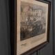 Engraving by René Pinard L'Ermitage in Nantes numbered natural wood frame