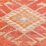 3x11 Tile Red Turkish Runner, Handmade Wool Runner Rug, 96x337Cm