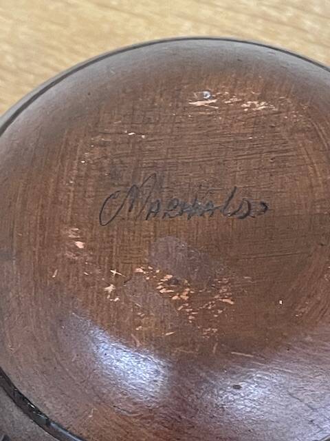 Brazilian ceramic vase signed marivaldo