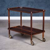 Vintage Bar Cart in Rosewood by Poul Hundevad, 1960s