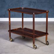 Vintage Bar Cart in Rosewood by Poul Hundevad, 1960s