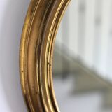 Oval brass mirror