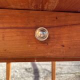 Solid wood table with side drawers