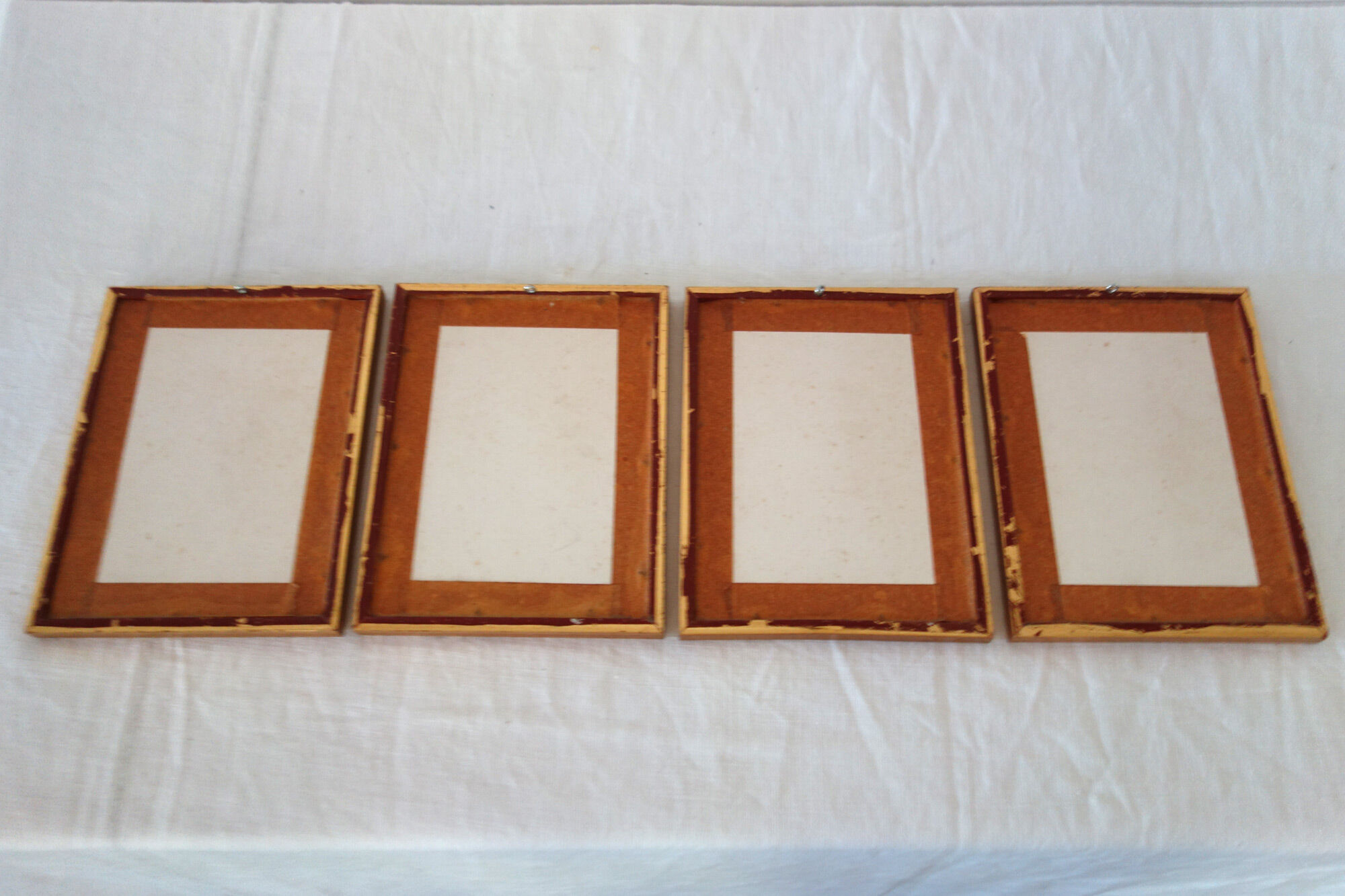 4 old lithographs of the 4 seasons
