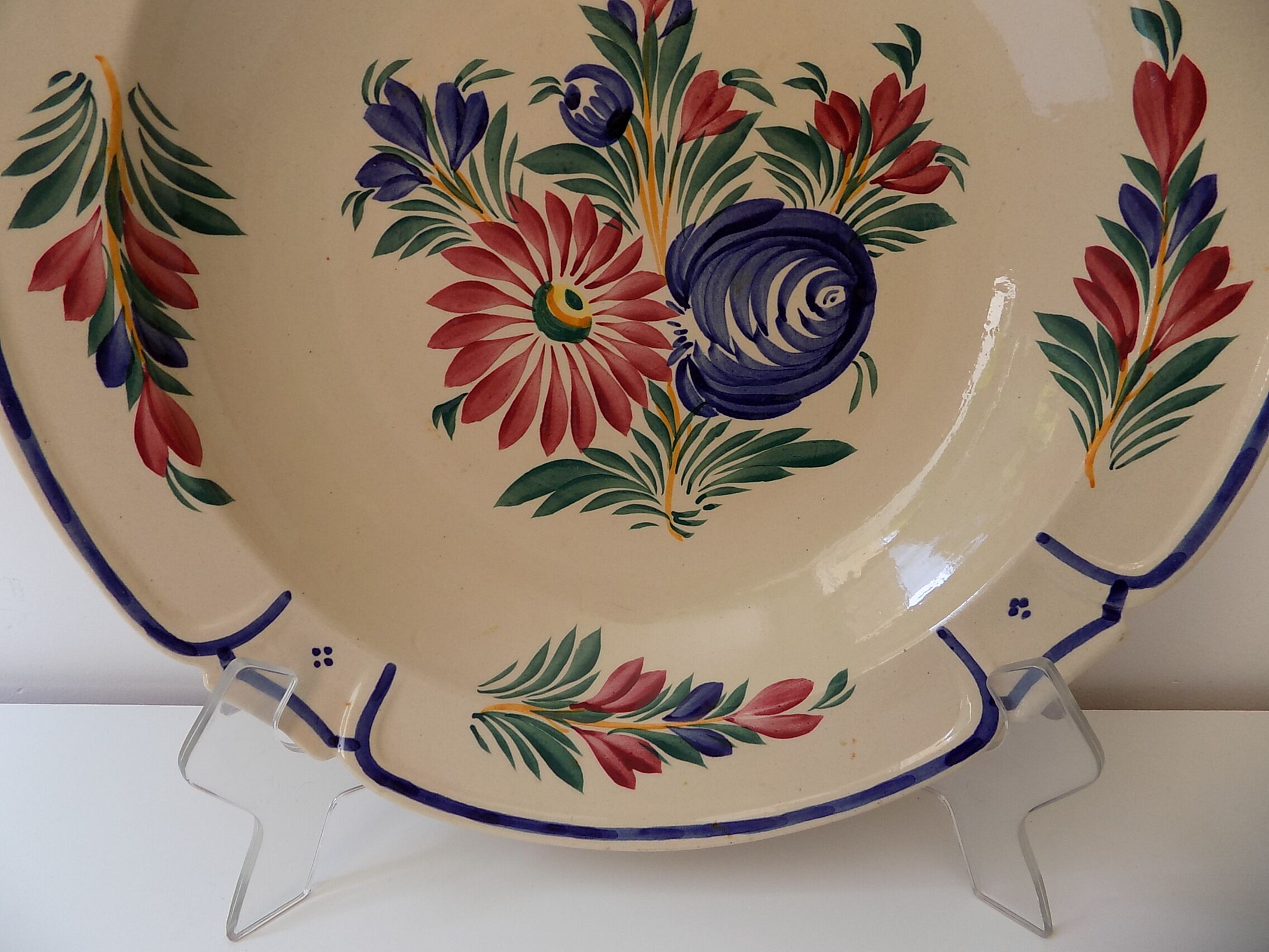 Numbered Henriot Quimper earthenware plate