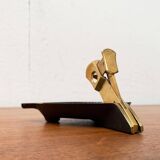 German brass ashtray with cigar cutter, 1950s.