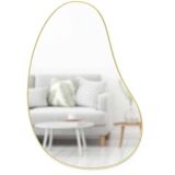 Pear mirror in golden brass 100% handmade