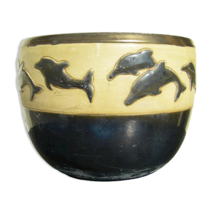 Cache-pot en céramique décor