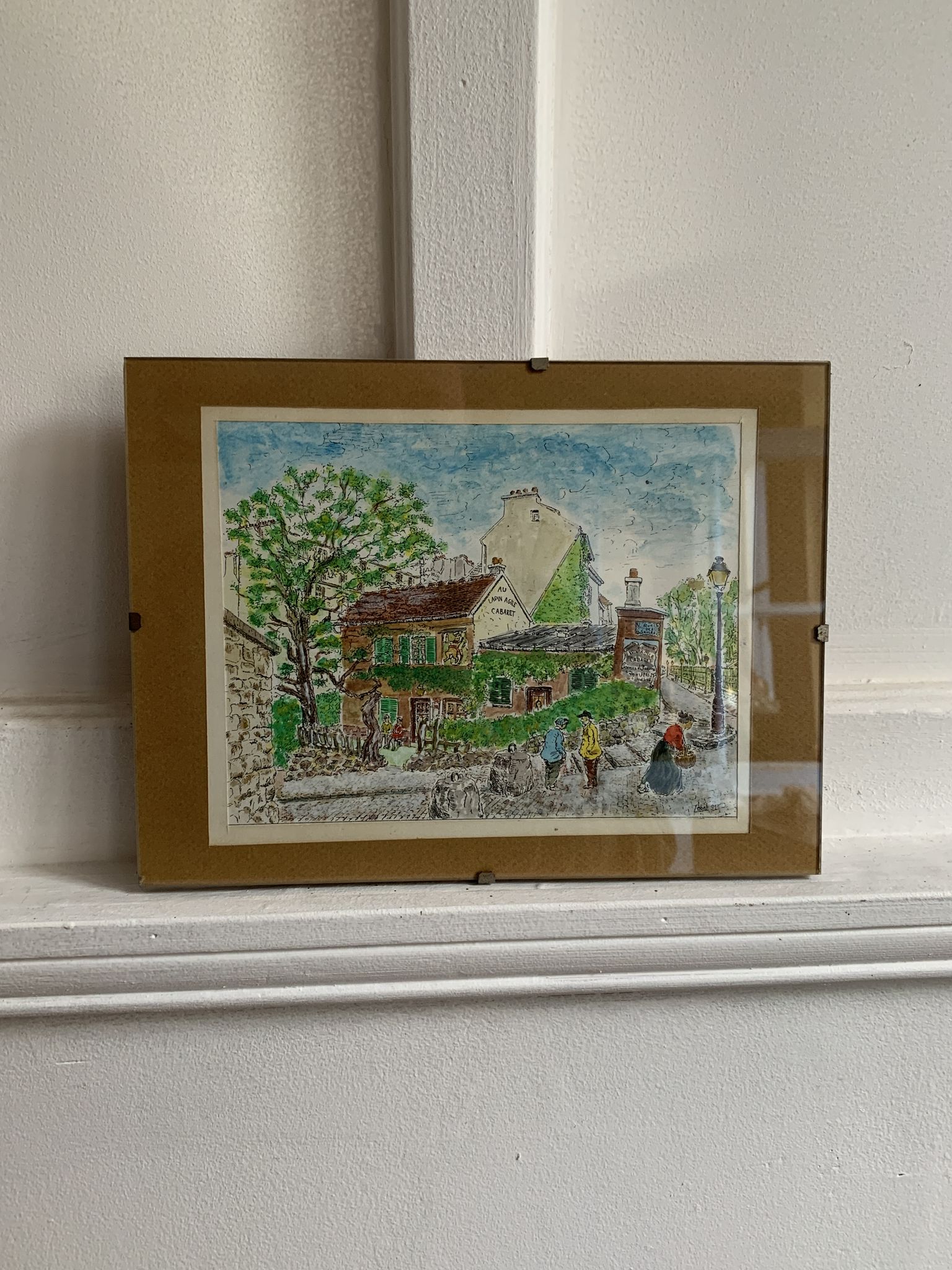 Vintage Montmartre watercolor