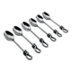 Six cuillères à moka forgées