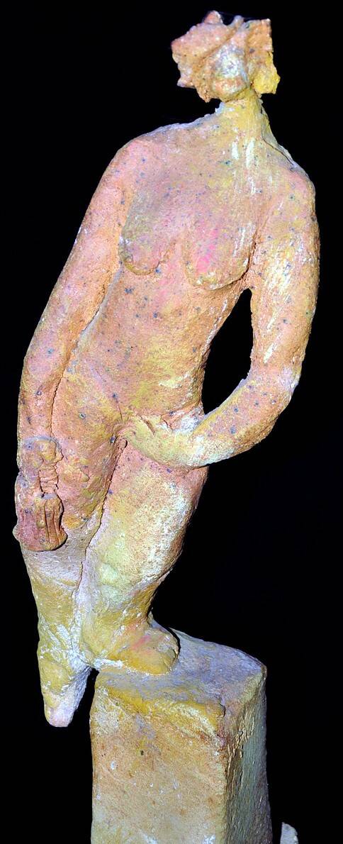 Terracotta sculpture signed Michel Wohlfahrt, circa 1980