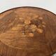 Louis XV style marquetry wood side table, 20th century