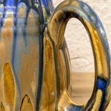Enameled stoneware service signed Gilbert Méténier