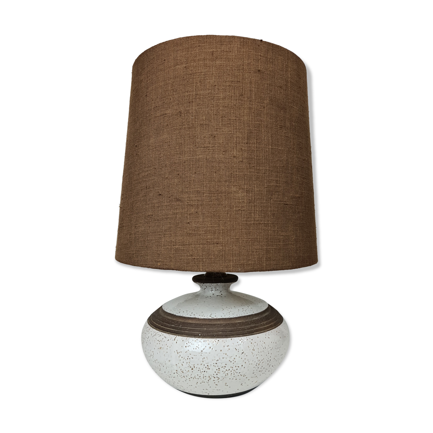 Large enamelled ceramic lamp 1970s