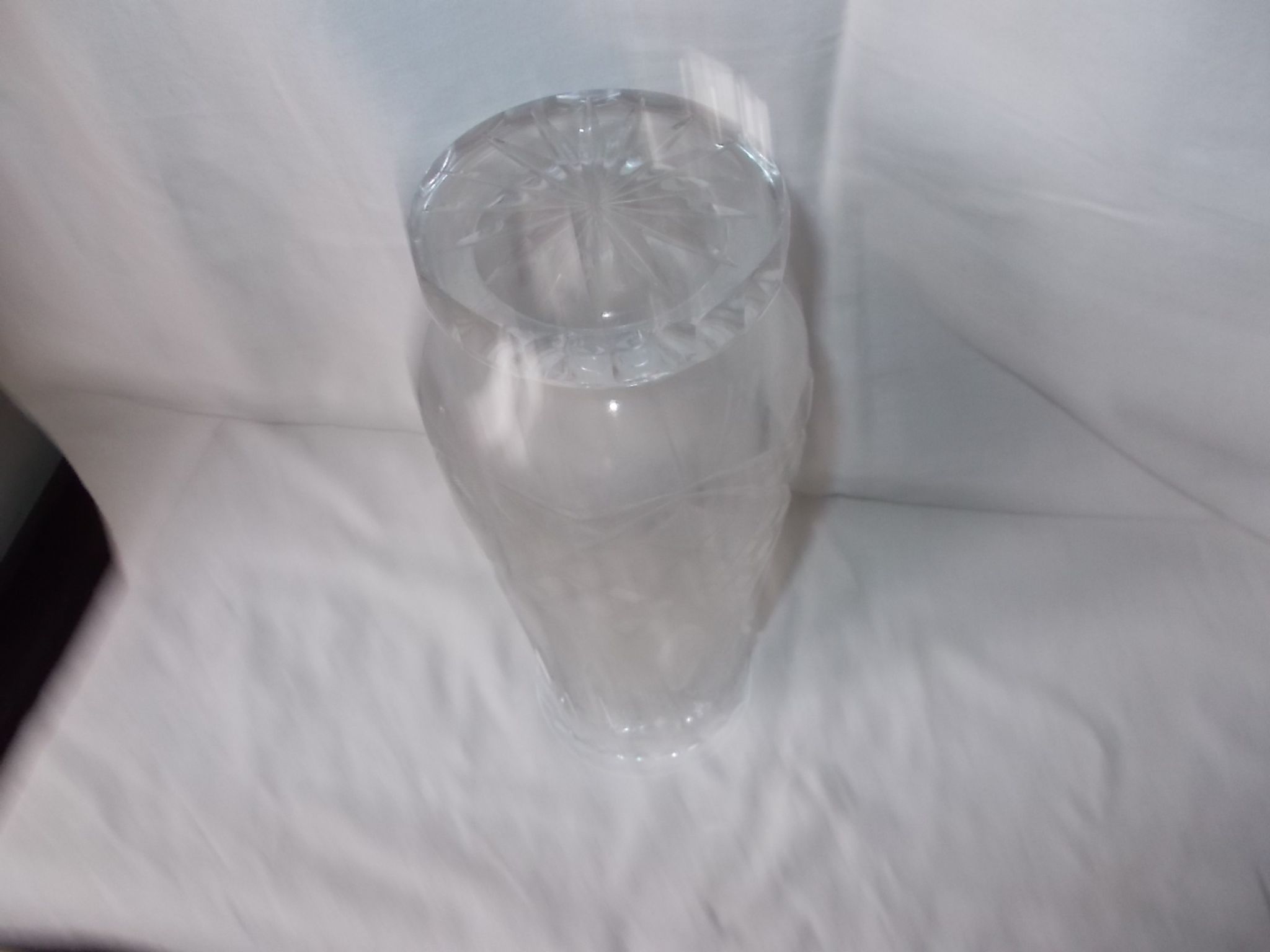Cut crystal vase