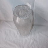 Chiseled crystal vase