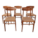 5 chaises paille tressée 60's