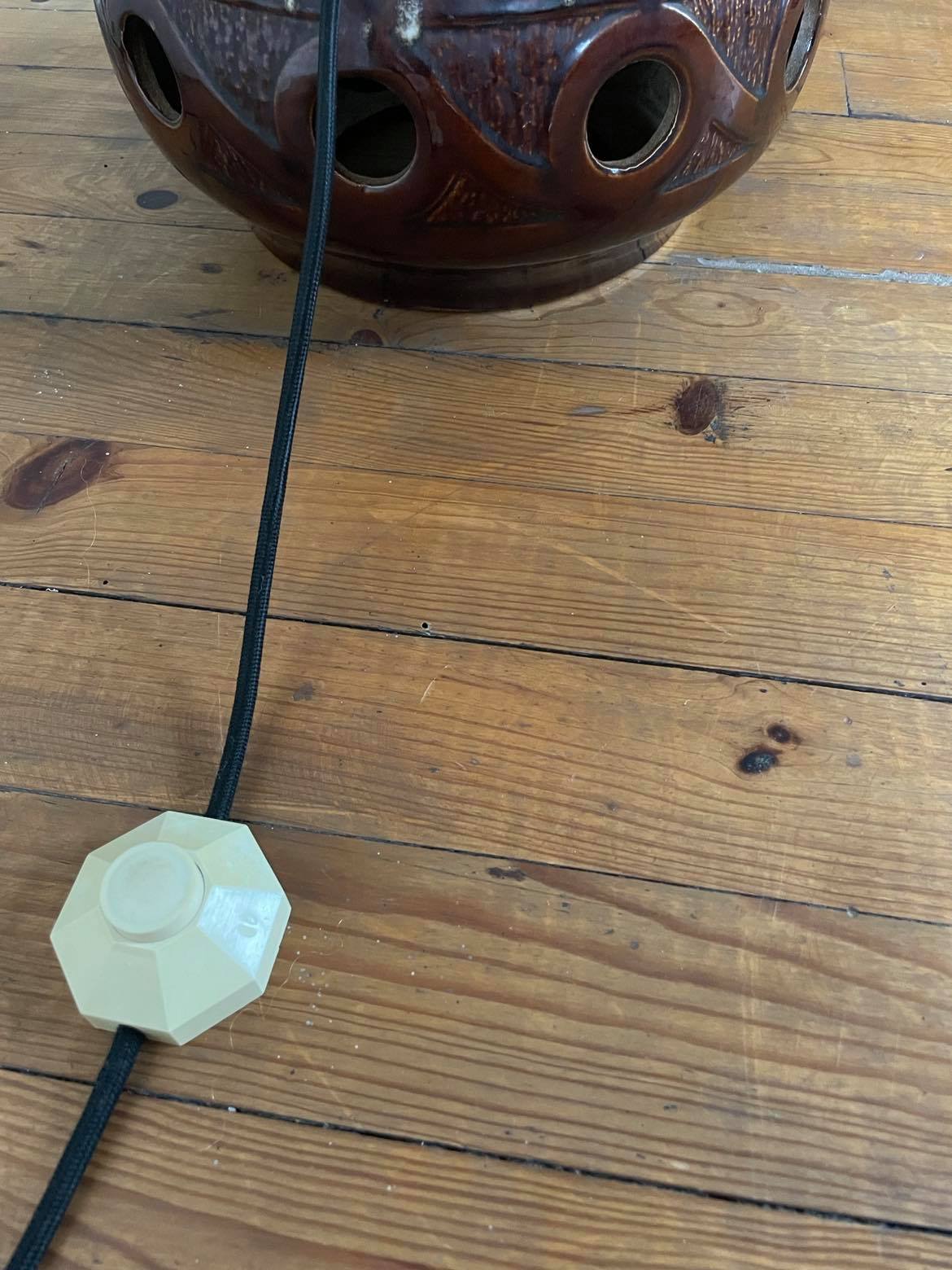 Ceramic floor lamp fat lava, germany 1960