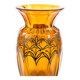 Art déco vase, honey crystal, galvanic coating, Poland, 1930s