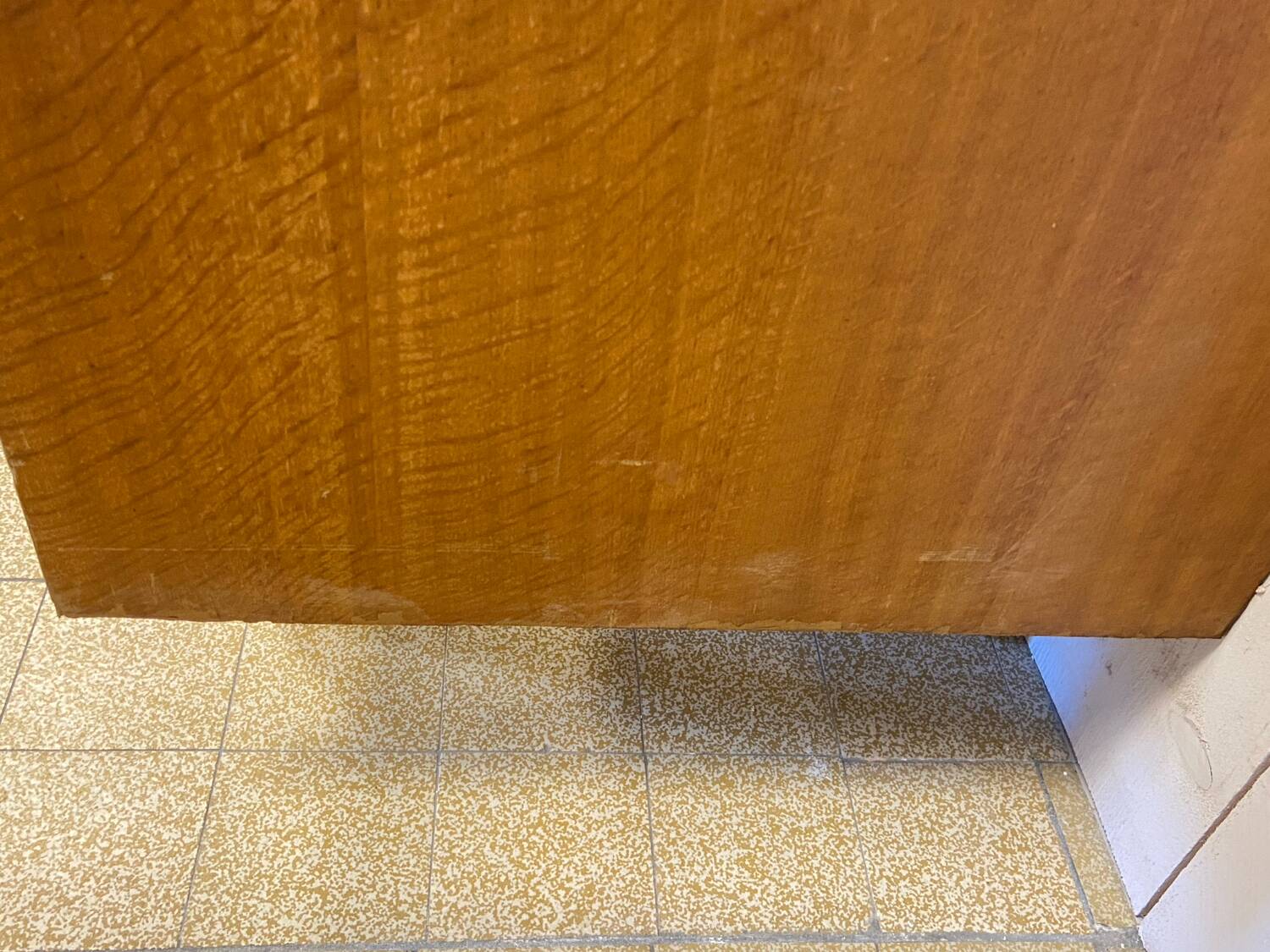 Wood and rattan chest of drawers and wardrobe