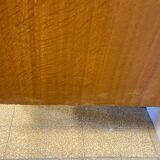 Commode et penderie en bois et rotin