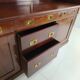 Early 20th-century English mahogany dresser / sideboard – brass campaign hardware