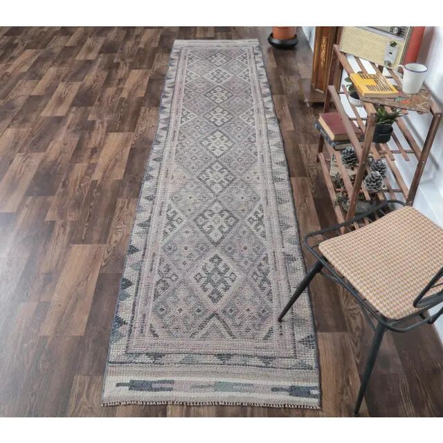 Tapis turc violet noué à la main