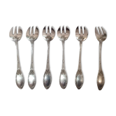 6 fourchettes à  huître Boulanger argent