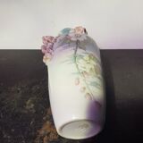 K&G Luneville ceramic vase with vintage flower decor