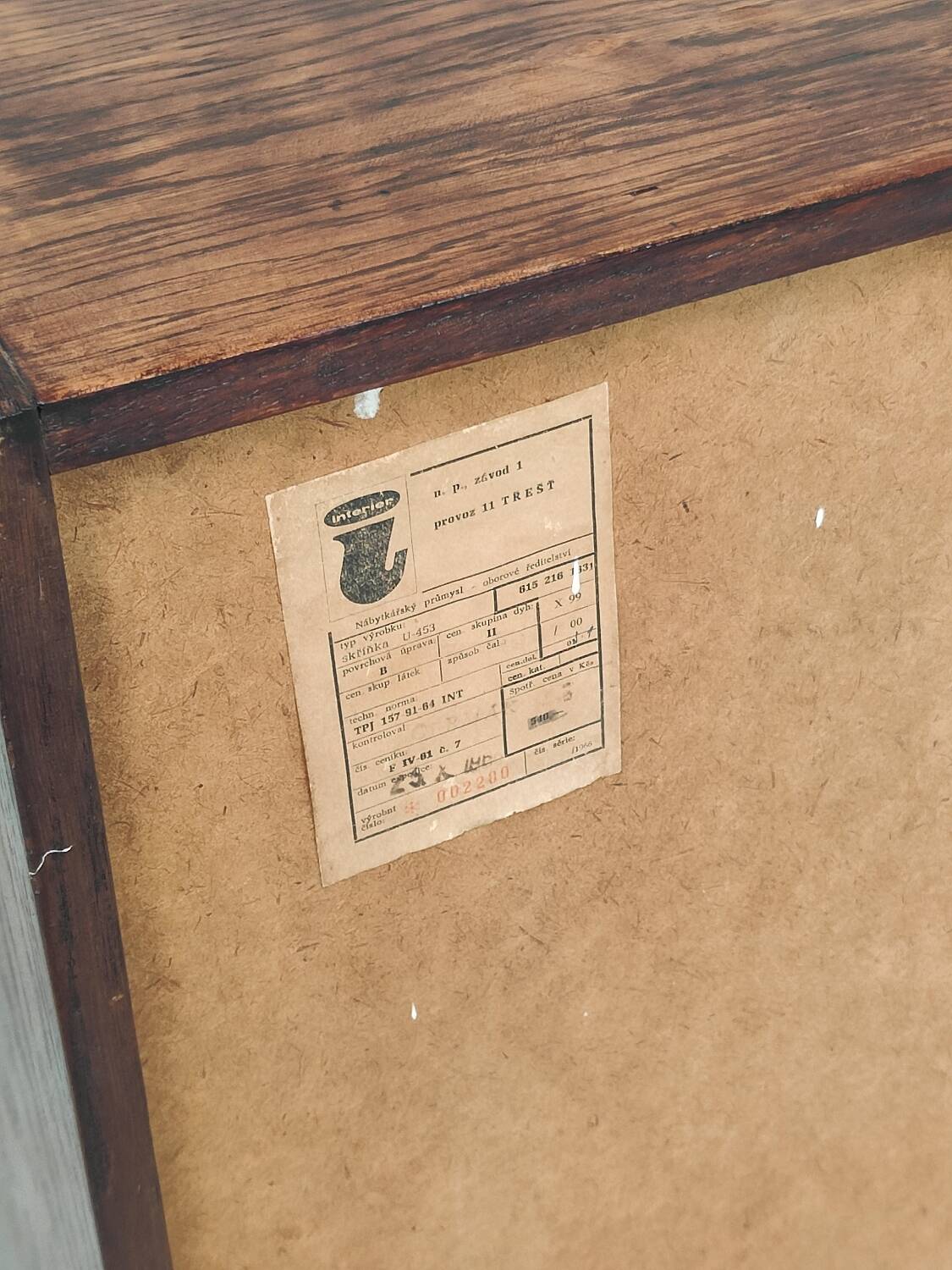 Commode U-453 noire par Jiri Jiroutek pour Interier Praha 1960
