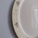 Vintage oval plate Salins model Simone beige with flowers