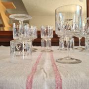 Water and wine glasses from the Royal Manufacture of Bayel