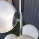 Lampadaire chrome 6 boules opalines